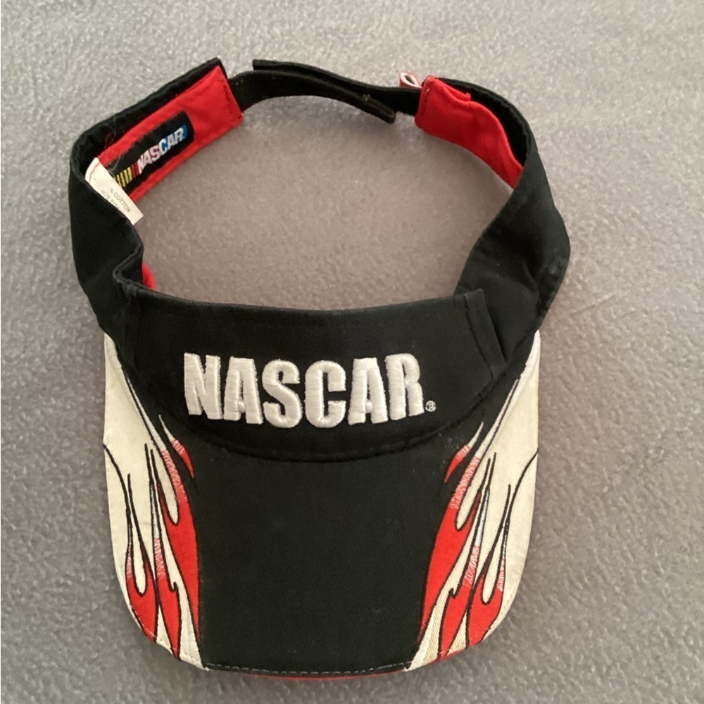 VTG NASCAR embroidered Velcro strap visor-SZ O/S